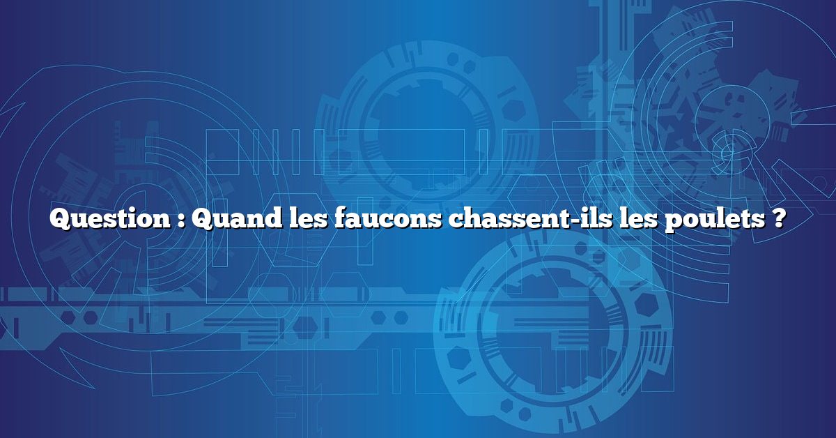 Question : Quand les faucons chassent-ils les poulets ?